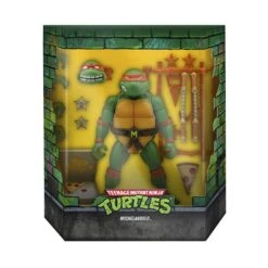 SUPER7 Michaelangelo Teenage Mutant Ninja Turtles Ultimates Action Figure 18 Cm