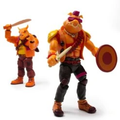The Loyal Subjects Teenage Mutant Ninja Turtles BST AXN Action Figure 2-Pack Arcade Flashing BeBop & Rocksteady Exclusive 13 Cm -Boutique De Modèles x tlsbatmntbbrk2pk01 b