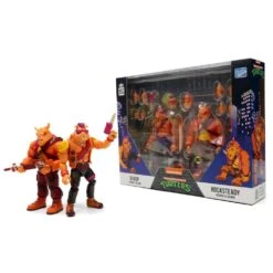 The Loyal Subjects Teenage Mutant Ninja Turtles BST AXN Action Figure 2-Pack Arcade Flashing BeBop & Rocksteady Exclusive 13 Cm
